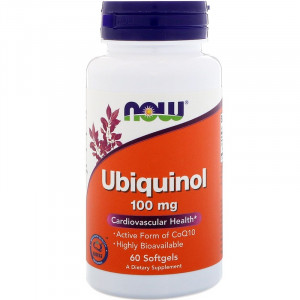 Убихинол Now Foods Ubiquinol 100 мг Softgels 60 капсул