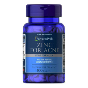 Цинк против акне Puritan's Pride Zinc for Acne 100 таблеток