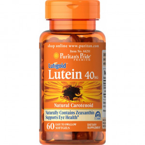 Лютеин и зеаксантин Puritan's Pride Lutein 40 мг with Zeaxanthin 60 капсул