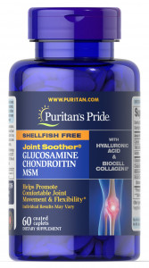 Puritans Pride Joint Soother Glucosamine Chondroitin MSM 60 таблеток