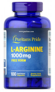 Аргинин Puritan's Pride L-arginine 1000 мг 100 капсул
