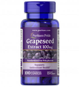 Экстракт виноградных косточек Puritan’s Pride Grapeseed Extract 100 мг 100 капсул