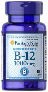 Витамин B12 Puritan's Pride Vitamin B-12 1000 мкг Timed Release 100 таблеток