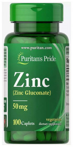 Цинк глюконат Puritan's Pride Zinc 50 мг 100 таблеток