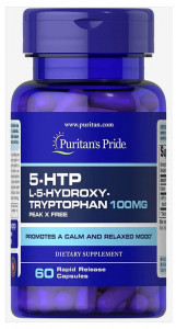 5-гидрокситриптофан Puritan's Pride 5-HTP 100 мг 60 капсул