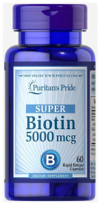 Puritan's Pride Biotin 5000 мкг 60 капсул