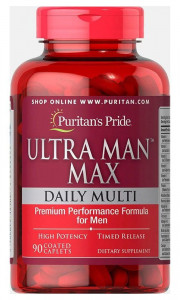 Мультивитамины для мужчин Puritans Pride Ultra Man Max 90 таблеток