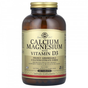Кальций, магний и витамин D3 Solgar Calcium Magnesium with Vitamin D3 300 таблеток