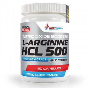 Аргинин WestPharm L-Arginine HCL 500 мг 90 капсул