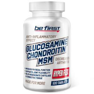 Поддержка суставов Be First Glucosamine Chondroitin MSM Hyper Flex 120 таблеток