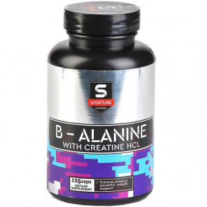 Бета-аланин + креатин гидрохлорид SportLine Nutrition B-Alanine with Creatine HCL 125 капсул