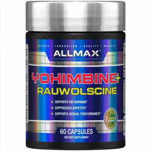 Йохимбин + раувольсцин Allmax Nutrition Yohimbine Rauwolscine 60 капсул