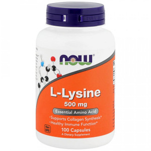 L-лизин Now Foods L-Lysine 500 мг 100 капсул