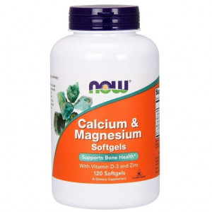 Кальций и магний Now Foods Calcium Magnesium Softgels 120 капсул