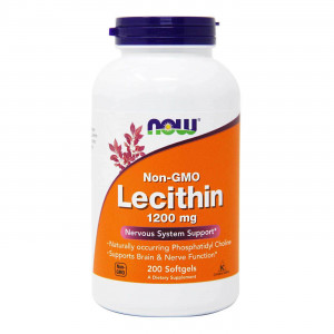 Соевый лецитин Now Foods Lecithin 1200 мг Softgels 200 капсул