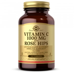 Витамин C + шиповник Solgar Vitamin C 1000 мг with Rose Hips 100 таблеток