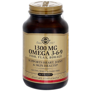 Омега 3-6-9 Solgar EFA 1300 мг Omega 3-6-9 Softgels 60 капсул