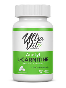 Ацетил L-карнитин UltraVit Acetyl L-Carnitine 500 мг 60 капсул