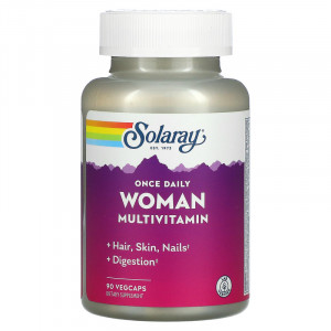 Мультивитамины для женщин Solaray Once Daily Woman Multivitamin 90 капсул
