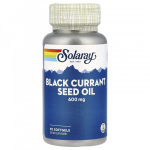 Масло семян черной смородины Solaray Black Currant Seed Oil 600 мг Softgels 90 капсул