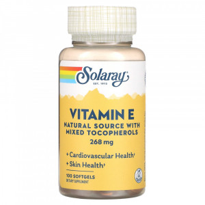 Витамин E Solaray Vitamin E 268 мг Softgels 100 капсул