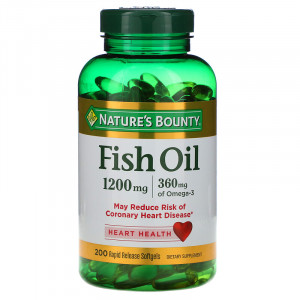 Nature's Bounty Fish Oil 1200 мг Rapid Release Softgels 200 капсул