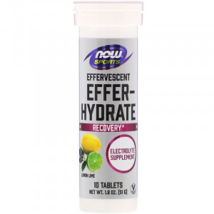 Комплекс электролитов Now Foods Effer-Hydrate 10 шипучих таблеток