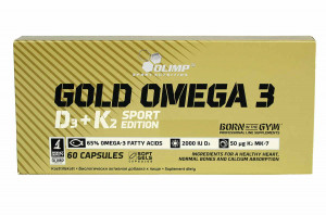 Омега 3 + витамины Д3/К2 Olimp Gold Omega 3 D3 K2 Sport Edition 60 капсул