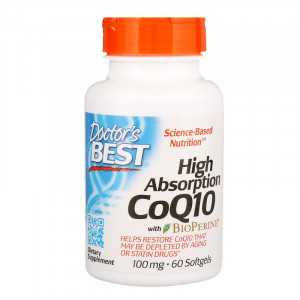 Doctors Best High Absorption CoQ10 with BioPerine 100 мг Softgels 60 капсул