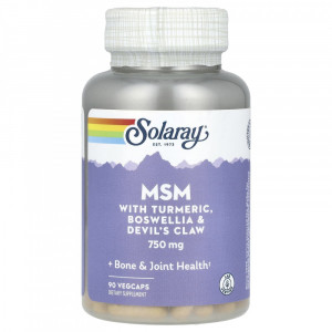 МСМ Solaray MSM 750 мг 90 капсул