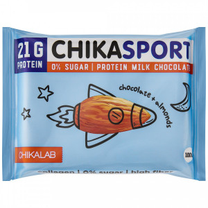 Chikalab Chika Sport Milk Protein Chocolate с миндалем 100 грамм