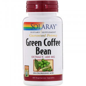 Экстракт зеленого кофе Solaray Green Coffee Bean Extract 400 мг 60 капсул