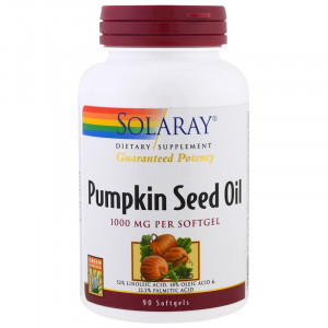 Масло тыквенных семечек Solaray Pumpkin Seed Oil 1000 мг Softgels 90 капсул