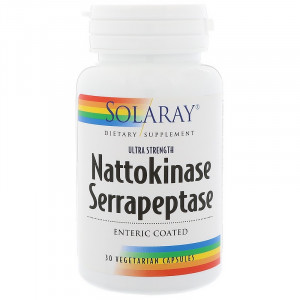 Solaray Nattokinase Serrapeptase 30 капсул
