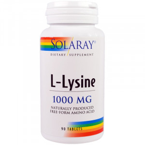 L-лизин Solaray L-Lysine 1000 мг 90 таблеток