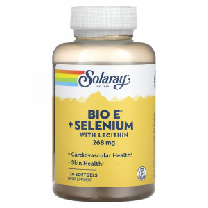 Витамин E с селеном Solaray Bio E + Selenium 268 мг Softgels 120 капсул