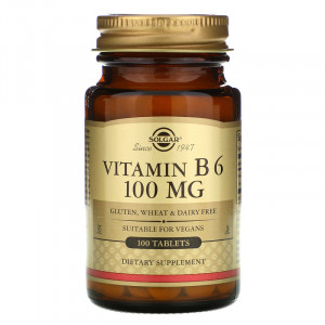Витамин B6 Solgar Vitamin B6 100 мг 100 таблеток