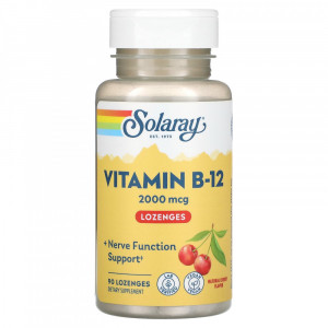 Витамин B12 Solaray Vitamin B-12 2000 мкг Lozenges 90 пастилок