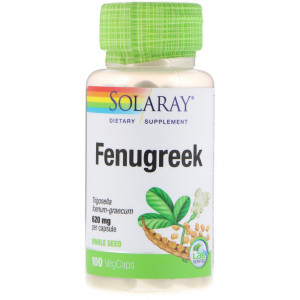 Пажитник Solaray Fenugreek 620 мг 100 капсул