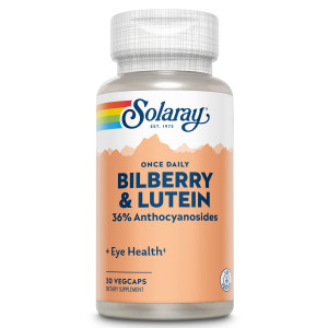 Экстракт черники и лютеин Solaray Bilberry Lutein 30 капсул
