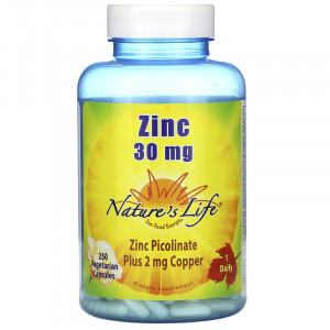 Nature's Life Zinc 30 мг 250 капсул