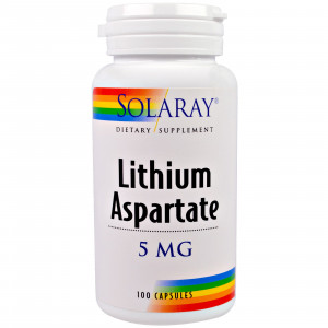 Solaray Lithium Aspartate 5 мг 100 капсул