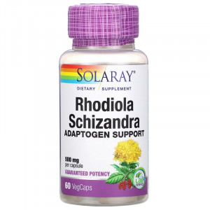 Solaray Rhodiola Schizandra 500 мг 60 капсул