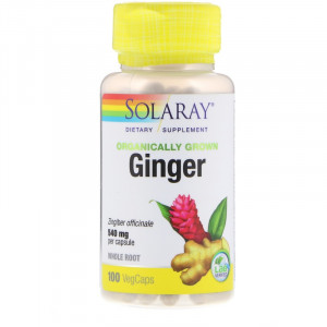 Имбирь Solaray Ginger 540 мг 100 капсул