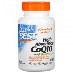 Doctors Best High Absorption CoQ10 with BioPerine 100 мг 120 капсул