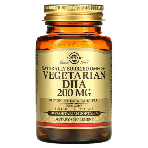 ДГК для вегетарианцев Solgar Vegetarian DHA 200 мг Softgels 50 капсул