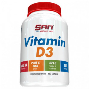 SAN Vitamin D3 5000 IU Softgels 180 капсул
