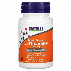 L-теанин Now Foods L-Theanine 200 мг 60 капсул