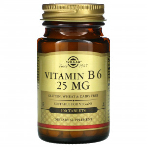 Витамин B6 Solgar Vitamin B6 25 мг 100 таблеток