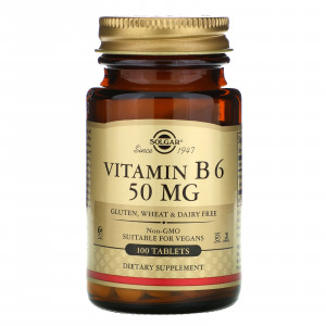 Витамин B6 Solgar Vitamin B6 50 мг 100 таблеток